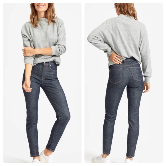 Everlane Denim - Everlane High Rise Skinny Jean Dark Indigo Wash Blue Size 24 Regular